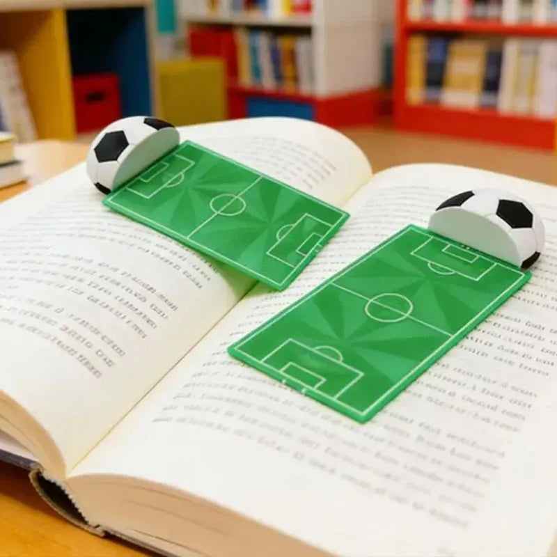 3D Soccer Field Magnetic Bookmarks Students Creative Reading Page