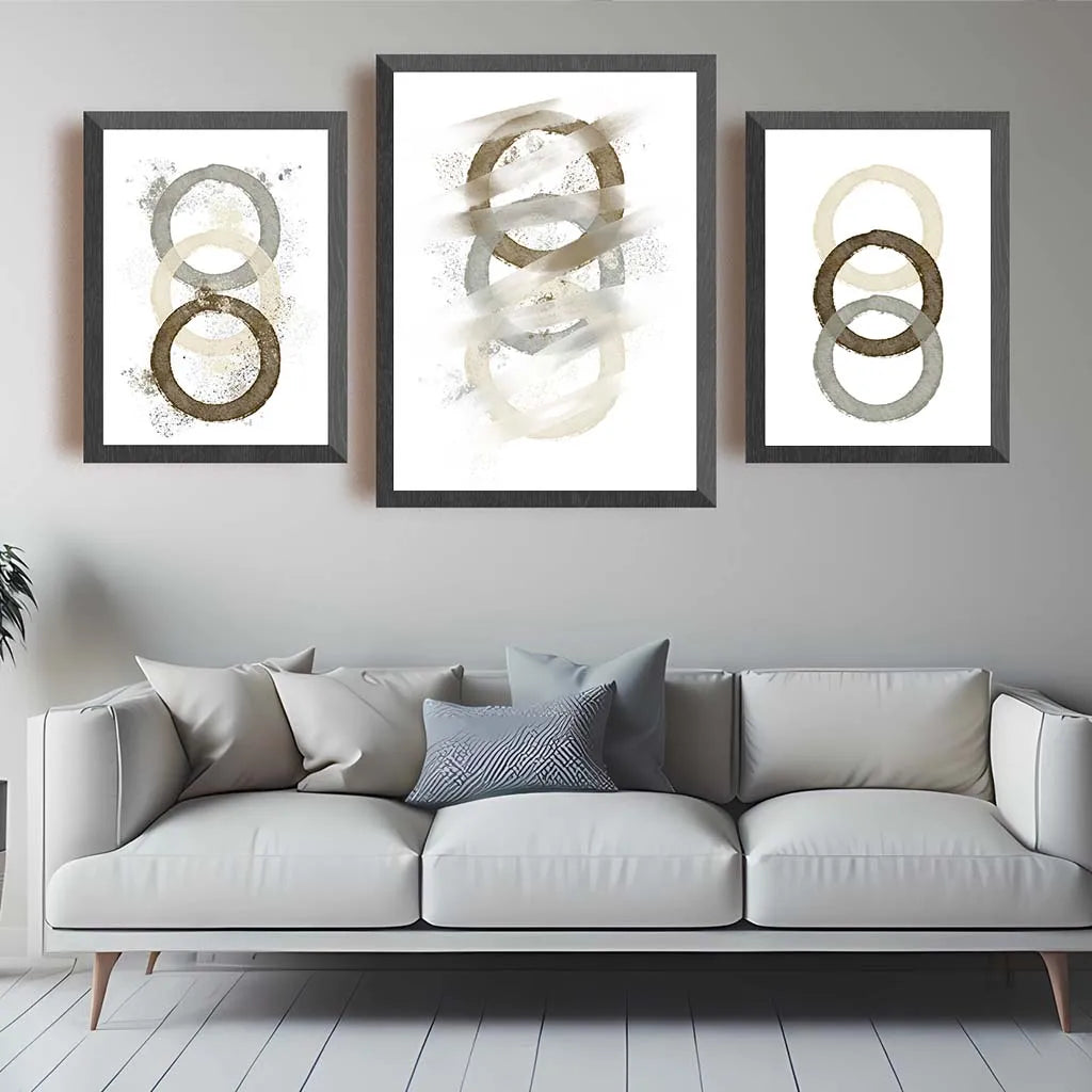Abstract Geometric Circle Canvas Wall Art | Modern Minimalist Print Canvas Wall Art Print Peaceful Pleasures Health and Wellness
