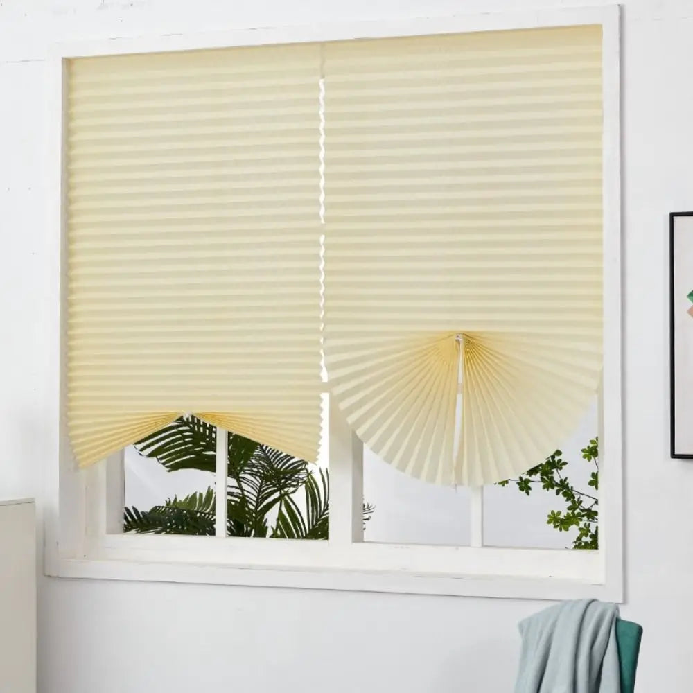 Adhesive Blackout Pleated Window Shade | Temporary Blind