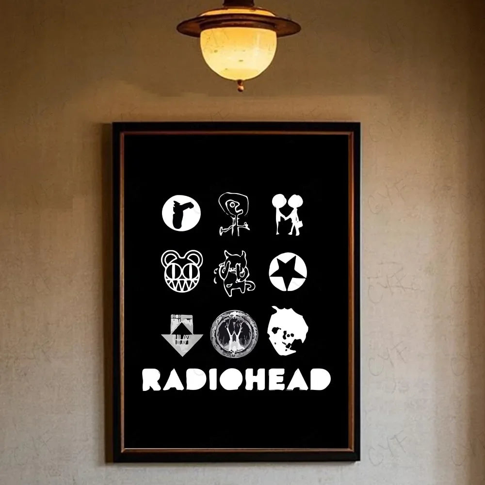 Radiohead Vintage Minimalist Canvas Wall Art Poster | Unframed