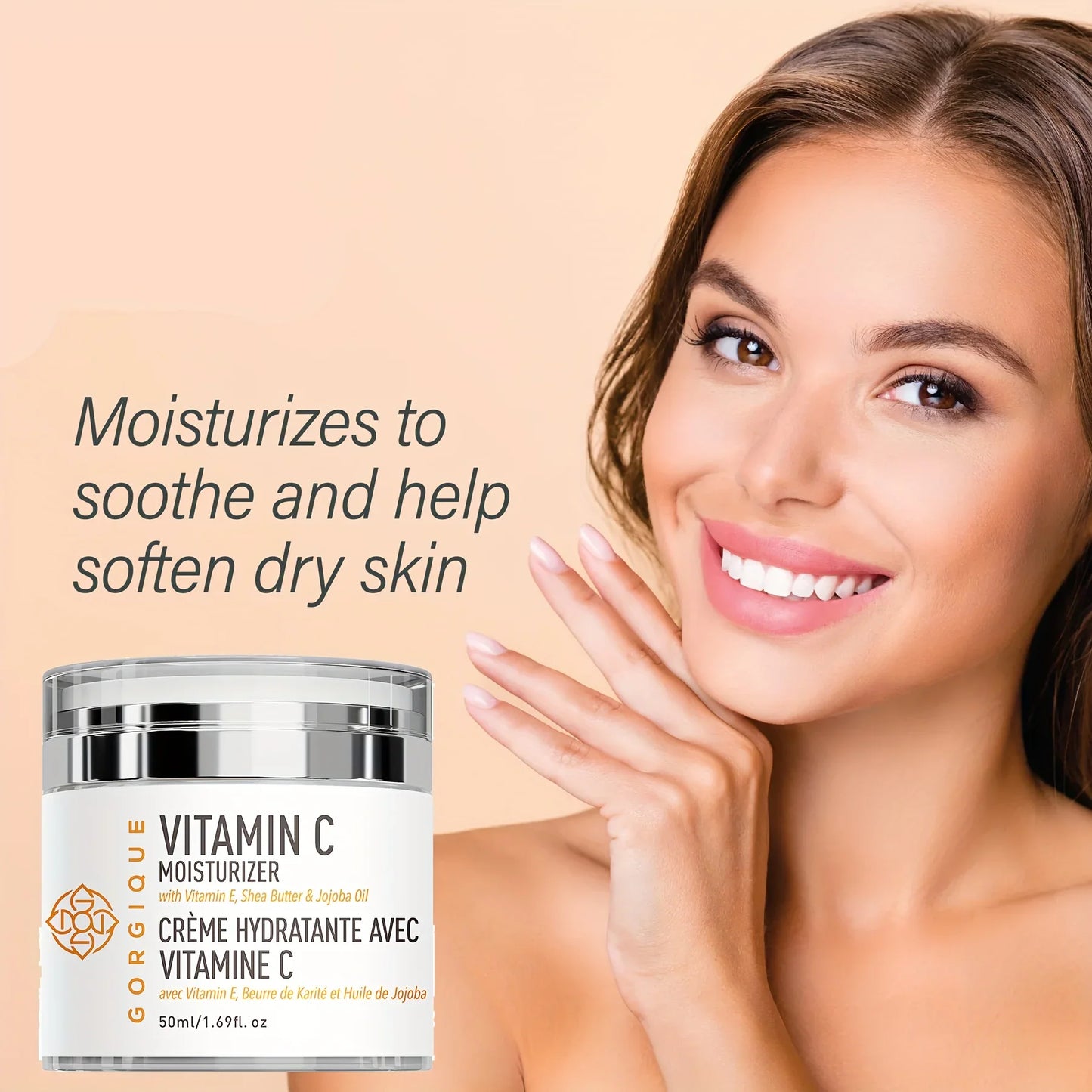 GORGIQUE Vitamin C Face Moisturizer – Brightening Hydrating Cream