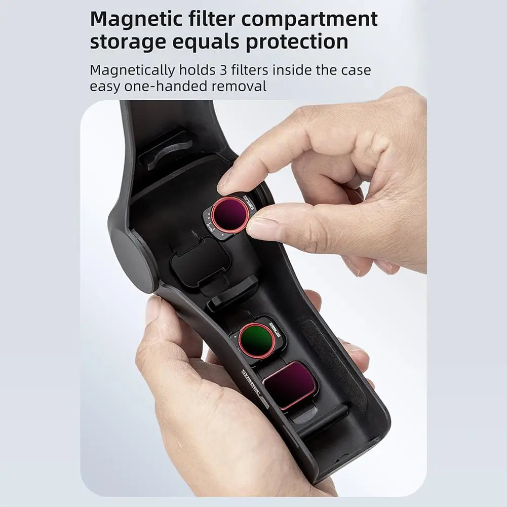 Hard Shell Flip Case for DJI Osmo Pocket 4 | Magnetic Filter Storage