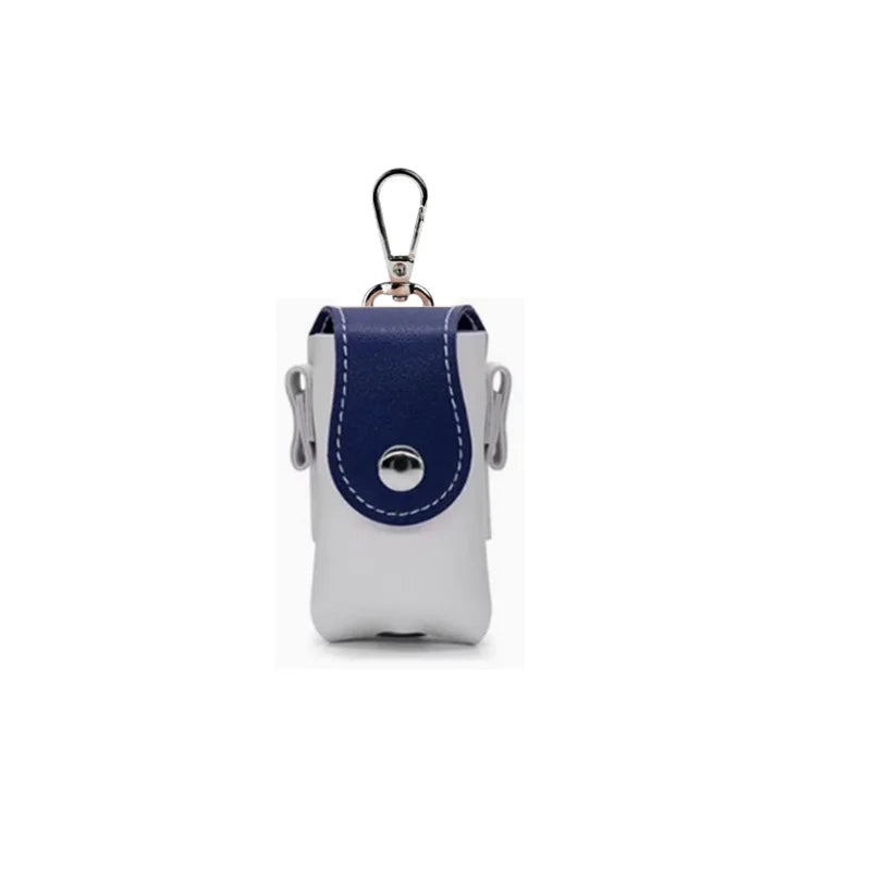 Portable Mini Golf Ball Protection Bag Outdoor Sports Dopamine Color Series with Keychain Can Hanging Small Waist Golf Bags Peaceful Pleasures Health and Wellness blue
