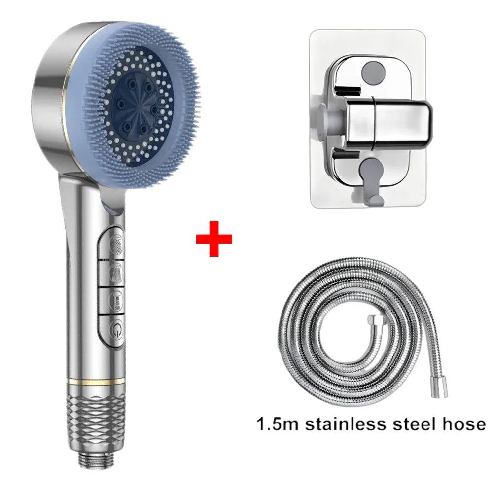 4-Mode High Pressure Self-Cleaning Shower Head with Filter