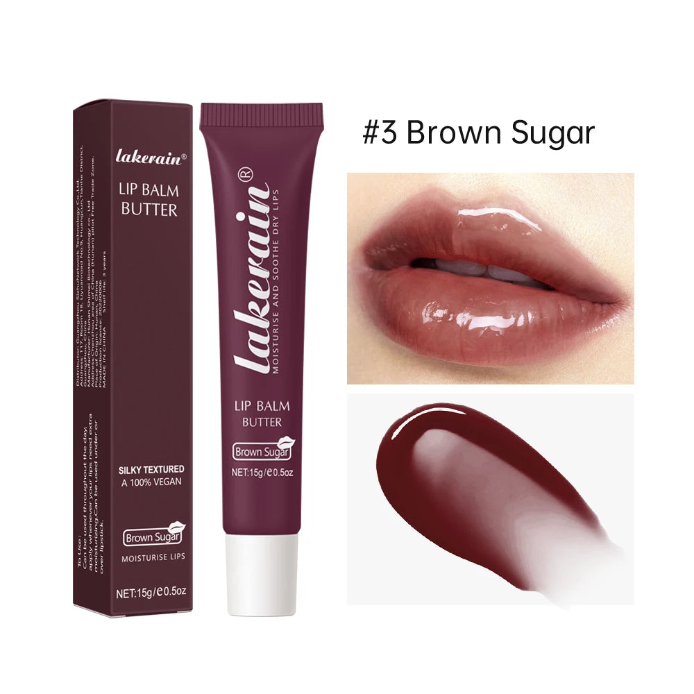Lakerain New Butter Lip Balm Long-term Moisturizing Repair Remove Dead Skin Moisturizing 6 Colors Lip Balm Peaceful Pleasures Health and Wellness 03 Brown Sugar