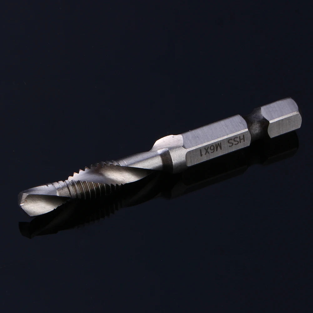 Hex Handle Tap Drill Bits M6 HSS 1 4 Shank Taper Power Tool Part Bit