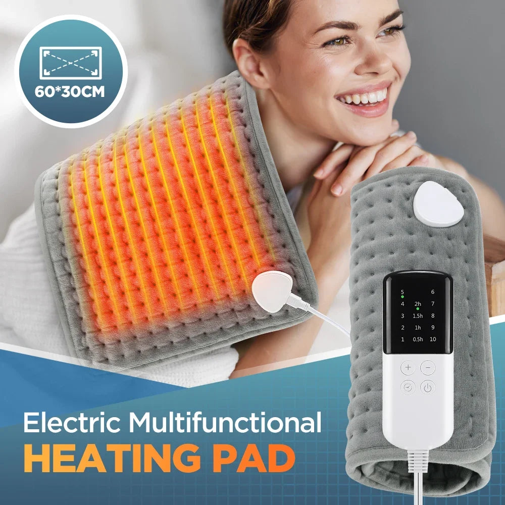 Hailicare Electric Heating Pad 30×60cm | 10 Levels & Timer