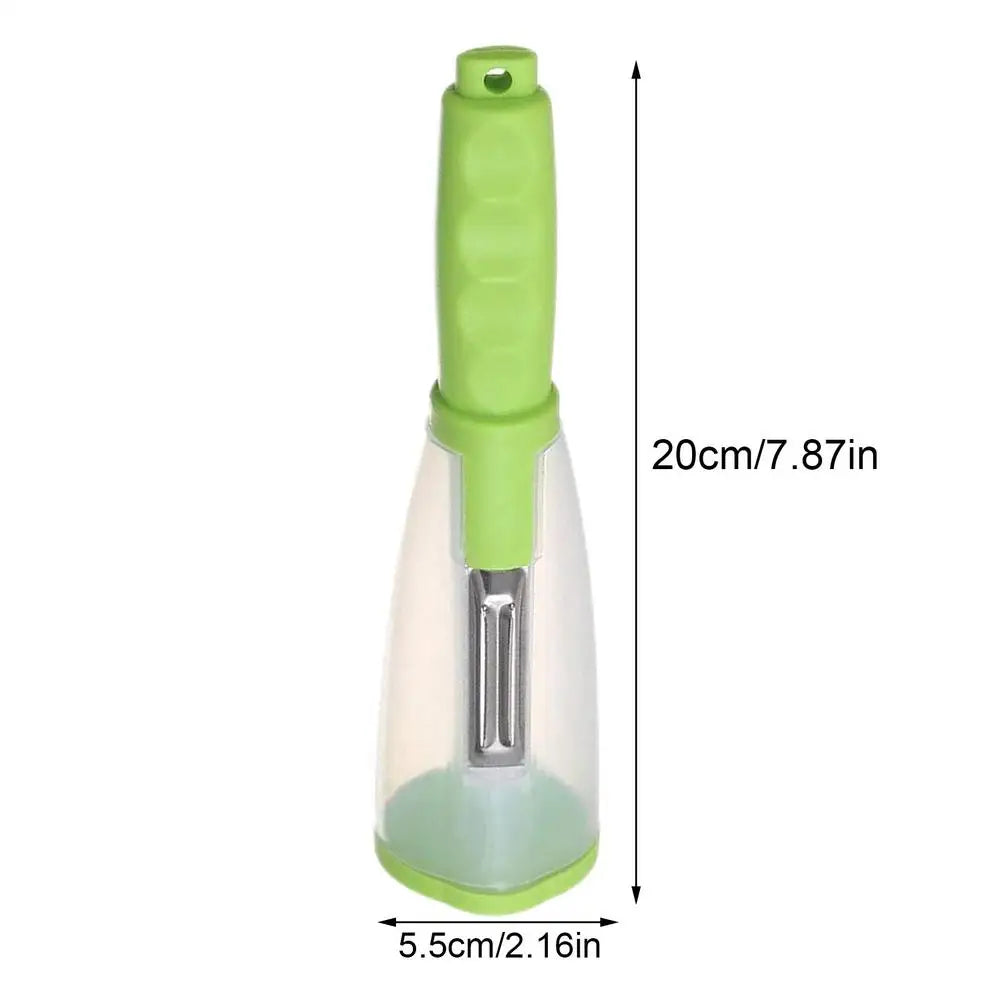 2-in-1 Vegetable Peeler with Scrap Container | Stainless Steel