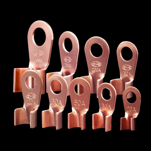 10/50PCS Copper OT Terminal Non-Insulated Wire Connector Bare Electrical Cable Terminals Lug Battery Ring Crimp Terminal 10-400A Peaceful Pleasures Health and Wellness