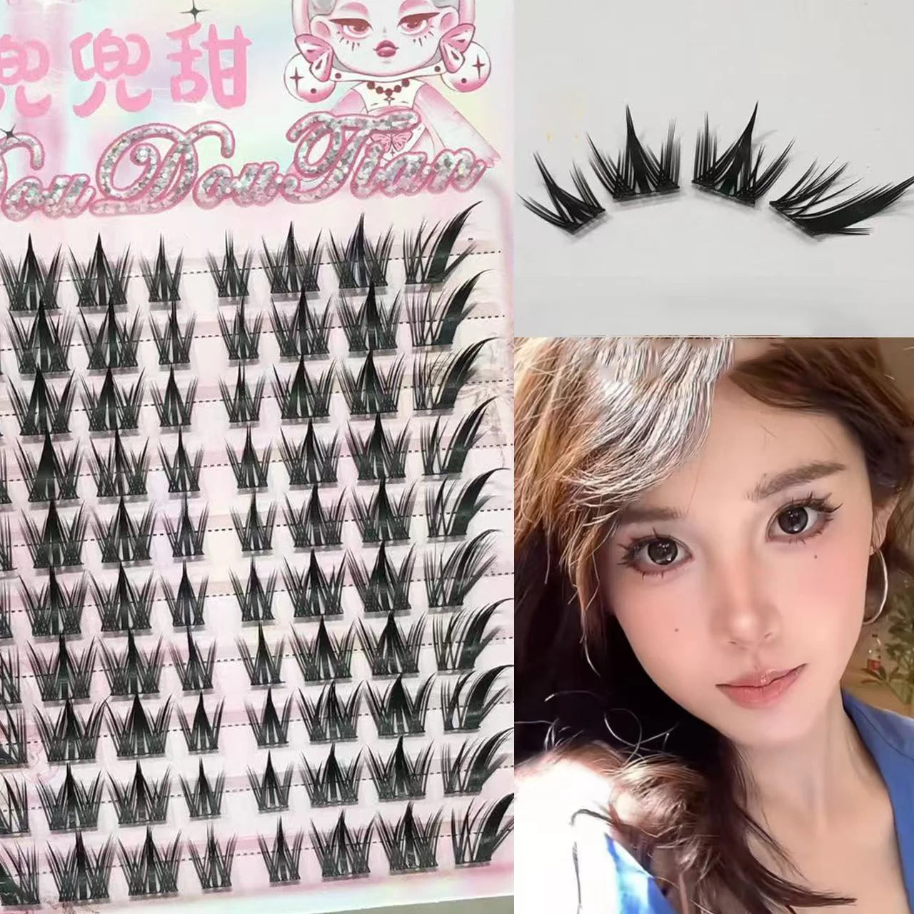 Devil Eyelash Clusters – Eye-Lifting Wispy Fake Lashes
