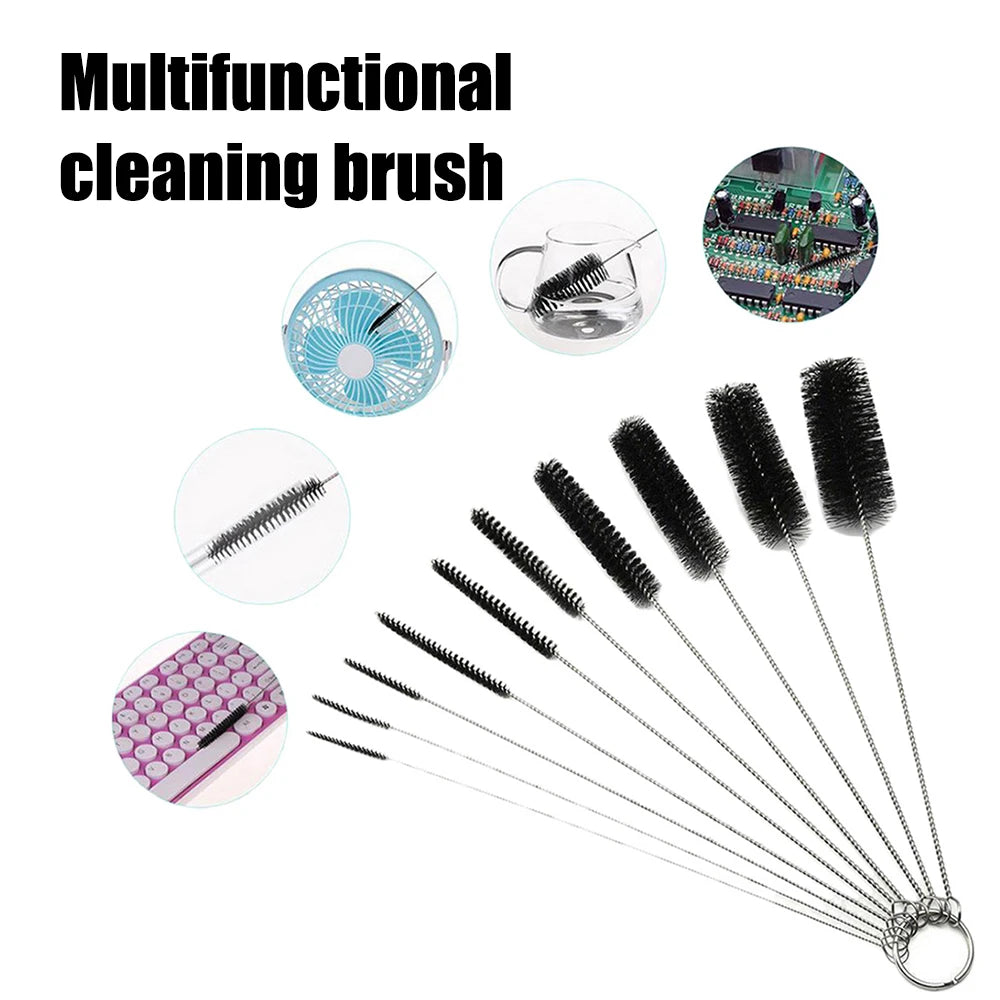 10PCS Cleaning Tattoo Tattoo Equipment Pipeline Cleaning Tools Pipe Brush Stainless Steel Cleaning Cup Brush Milk Bottle Peaceful Pleasures Health and Wellness