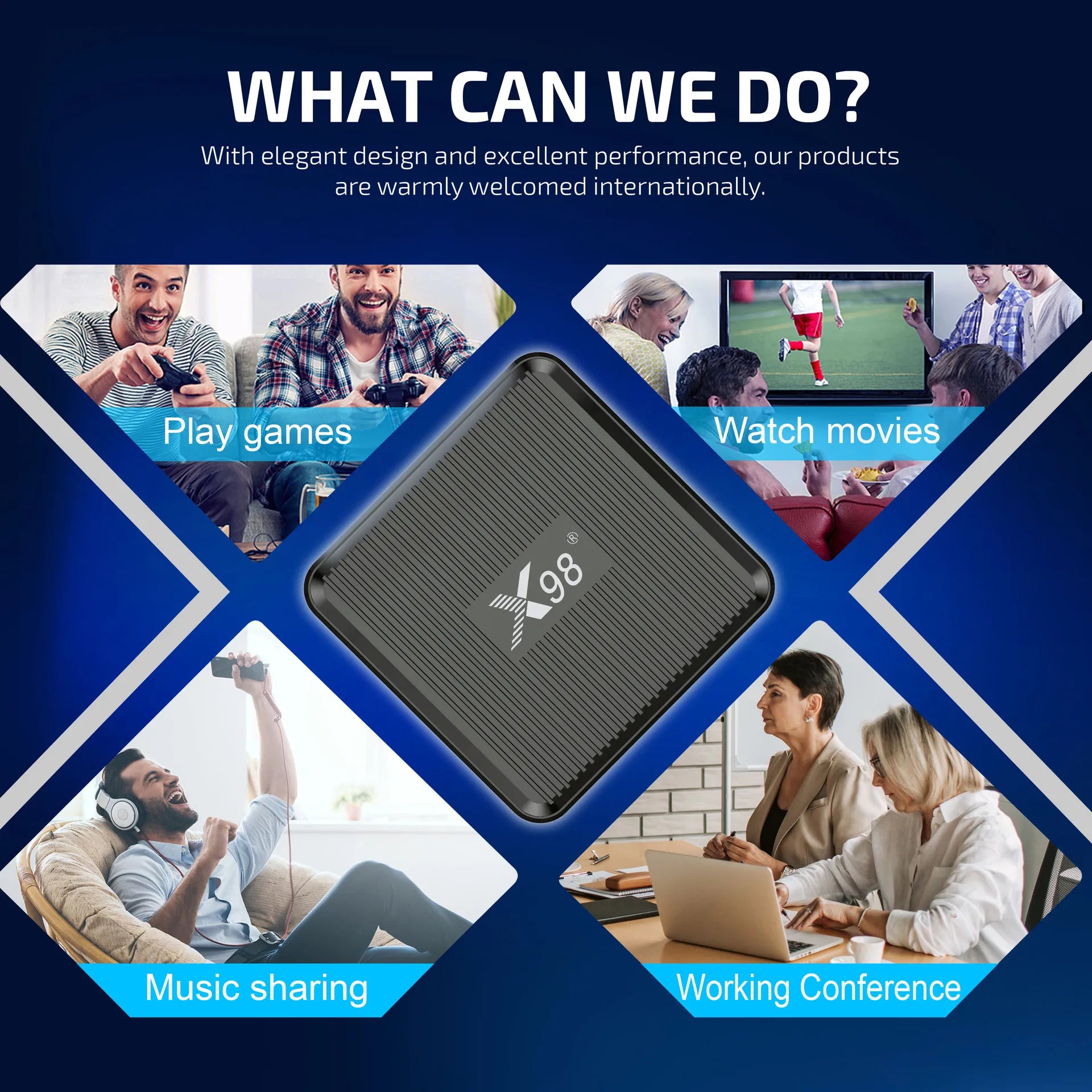 X98Q S905W2 Android11 TV Box 1/2GB RAM 8/16GB ROM Dual Band WiFi HDMI2.1 4K AV1 Decoder Smart Media Player Peaceful Pleasures Health and Wellness