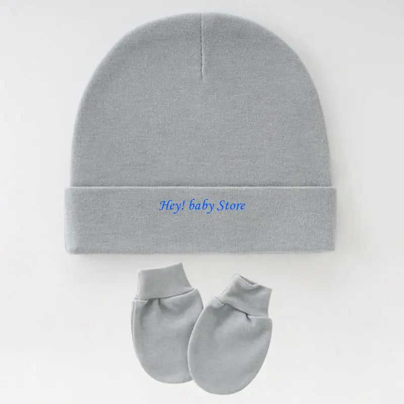 Baby Bonnet Hat & Mitten Set 3-Pack | Soft Cotton 0–3 Months