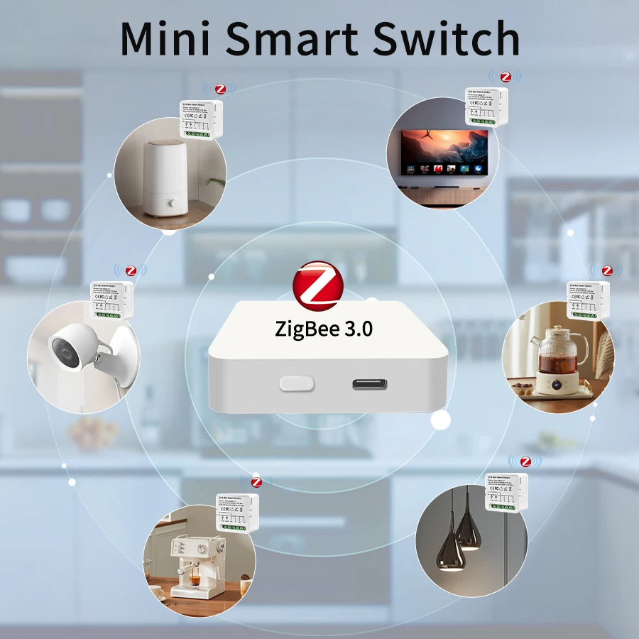 1/2/3 Gang Tuya ZigBee 3.0 Breaker Smart Switch 110V 220V Smart Home Relay Module Smart Life Voice Control For Alexa Google Home Peaceful Pleasures Health and Wellness