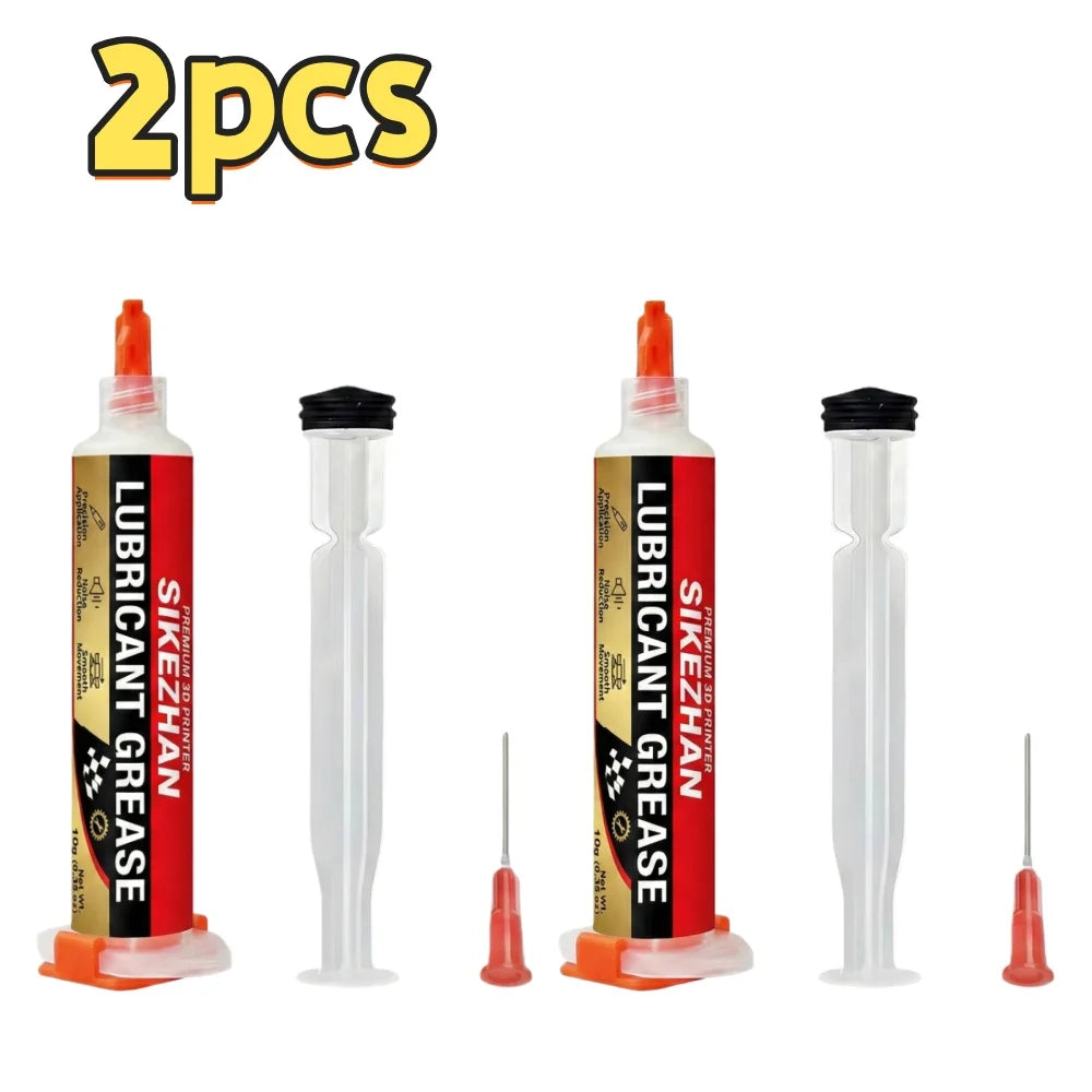 3D Printer White Grease Lubricant Lube for Linear Rails Lead Screws Rods CNC Bearings Reduce Noise Smooth Printing Maintenance Peaceful Pleasures Health and Wellness 2PCS