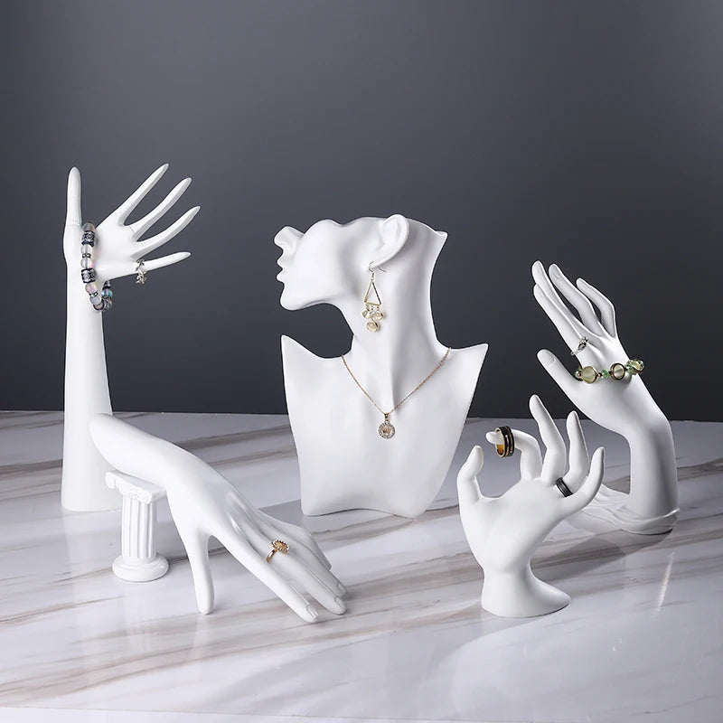 Resin Abstract Bust Mannequin Head Jewelry Display Stand