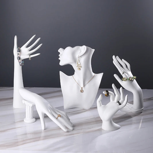 Resin Abstract Bust Mannequin Head Jewelry Display Stand Jewelry Display Stand Peaceful Pleasures Health and Wellness
