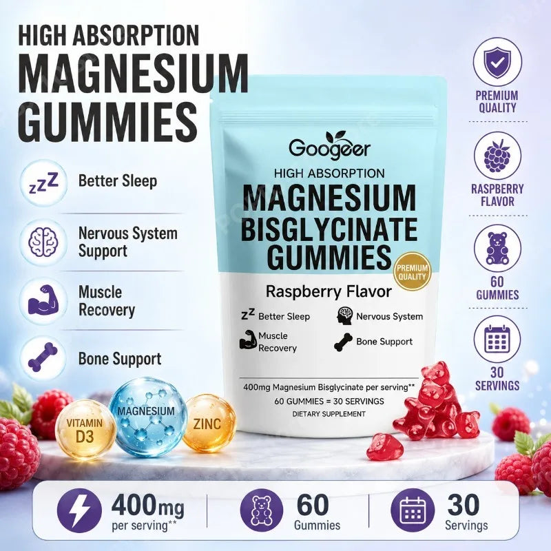 Magnesium Bisglycinate Gummies with D3 & Zinc | 60ct