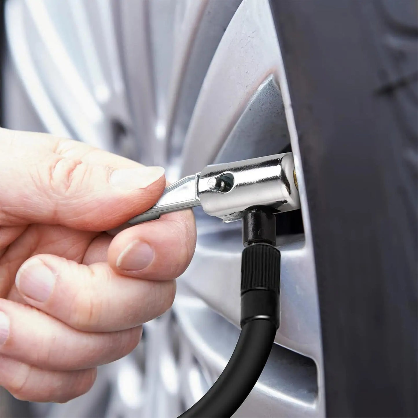 Tire Inflator Chuck Adapter – American Threaded Car Pump Nozzle