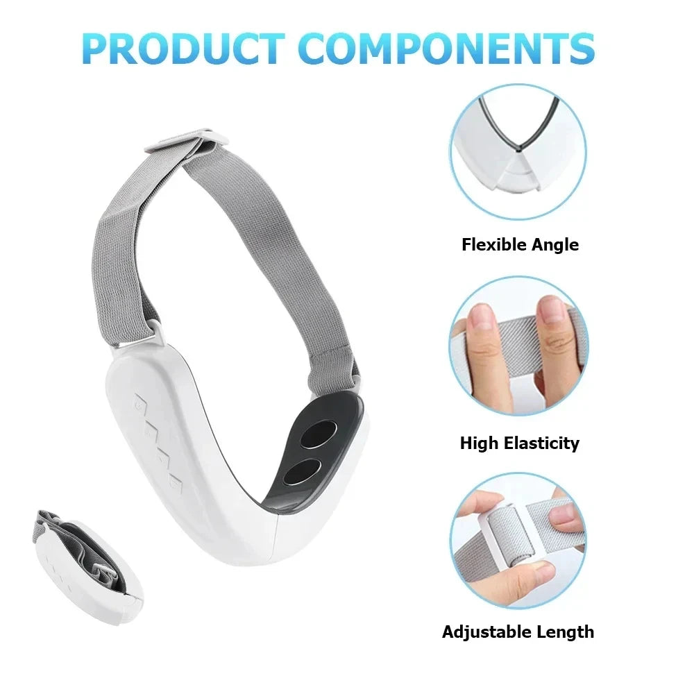 V Face Facial Massager, Intelligent Beauty Household Facial Massager, V-shaped Facial Lifting Firming Belt, Double Chin Reducer Peaceful Pleasures Health and Wellness