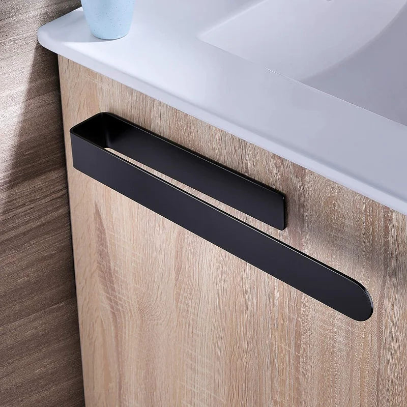 Self Adhesive Towel Ring Holder – Matte Black Stainless Steel