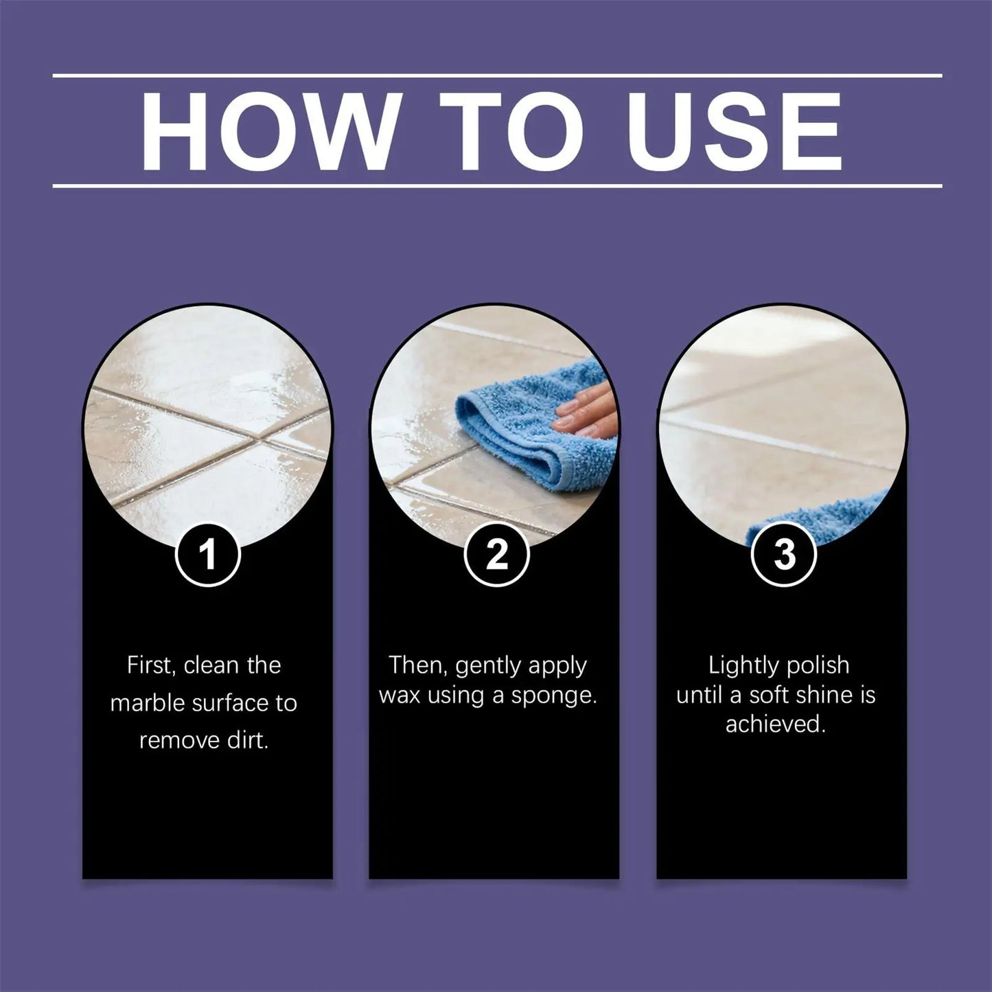 Professional Marble Cleaner & Polish 100g Formula Removes Stains Restores Shine For Countertops Vanities & Natural Stone Surface Peaceful Pleasures Health and Wellness