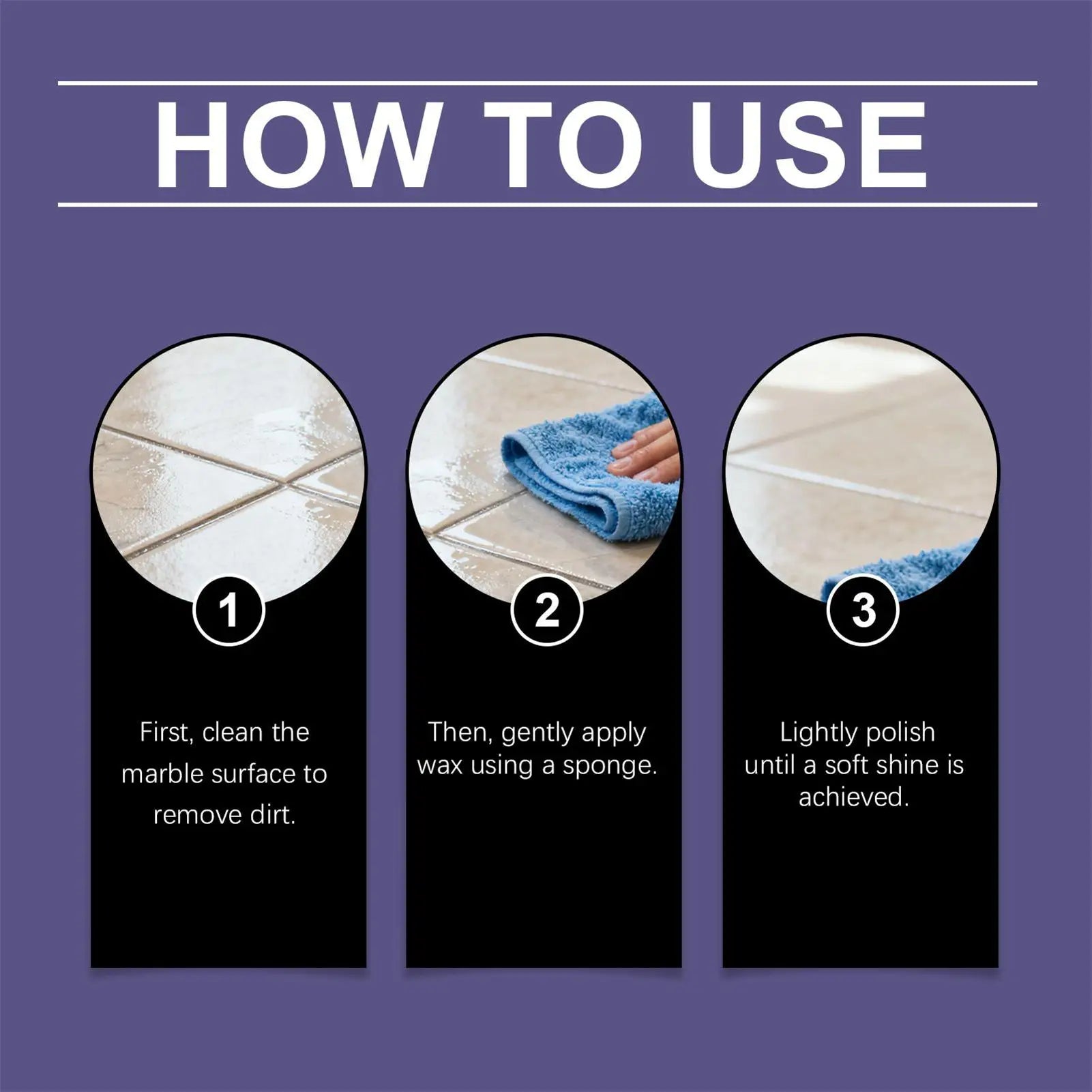 Professional Marble Cleaner & Polish 100g Formula Removes Stains Restores Shine For Countertops Vanities & Natural Stone Surface Peaceful Pleasures Health and Wellness