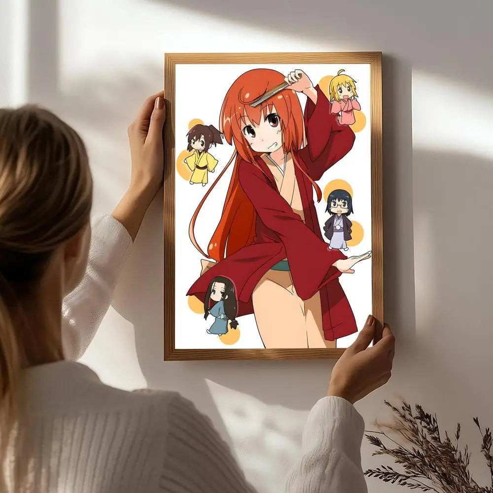 Joshiraku Anime HD Self-Adhesive Waterproof Wall Art Poster Anime Wall Poster Peaceful Pleasures Health and Wellness White8 50X70cmNoframe