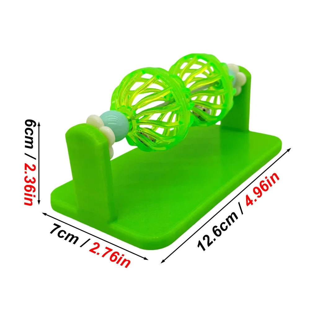 Hamster Rotating Bell Ball Toy | Cage Enrichment for Dwarf & Syrian Small Animal Toy Peaceful Pleasures Health and Wellness