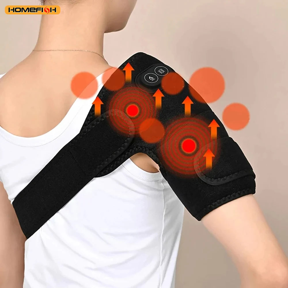 Must Be Plugged In – Smart Heated Shoulder Massage Brace with Graphene Heating & Pulse Vibration for Massage Peaceful Pleasures Health and Wellness
