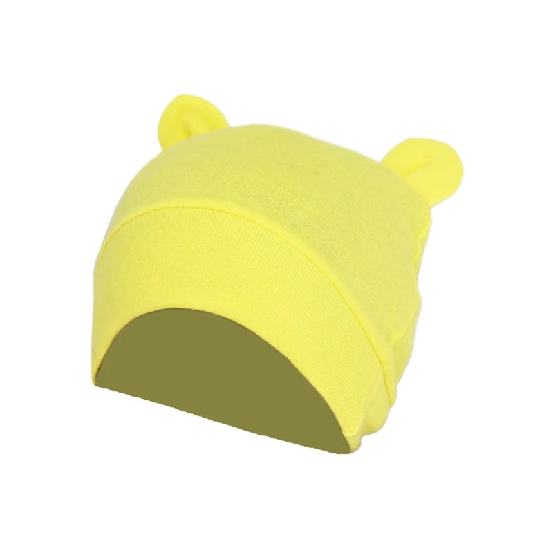 Infant Cotton Baby Bonnet Hospital Hat | Soft Solid Color 0-24M