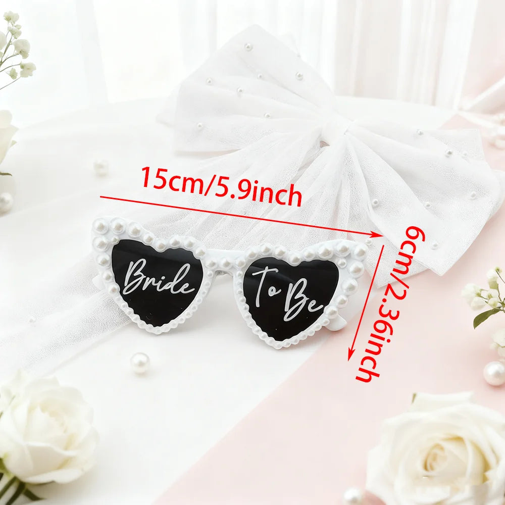 Bride Pearl Sunglasses | Bachelorette & Bridal Shower Party Novelty Party Sunglasses Peaceful Pleasures Health and Wellness