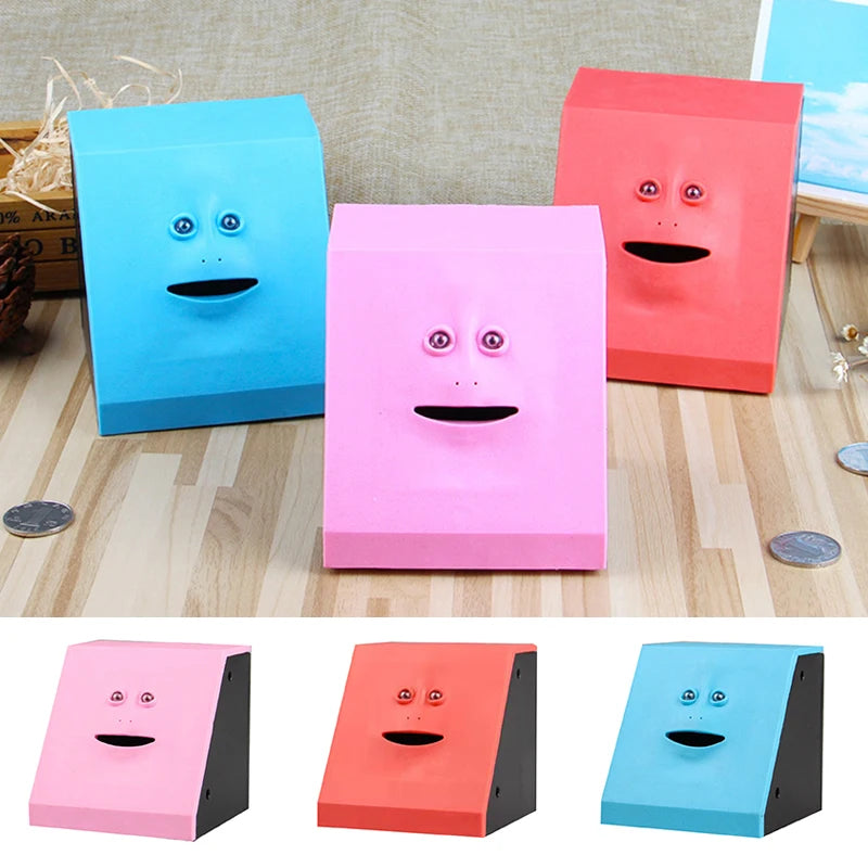 Human Face Money Banks Funny Face Money Eating Box Suitable For Kids Adult Save Money Peaceful Pleasures Health and Wellness