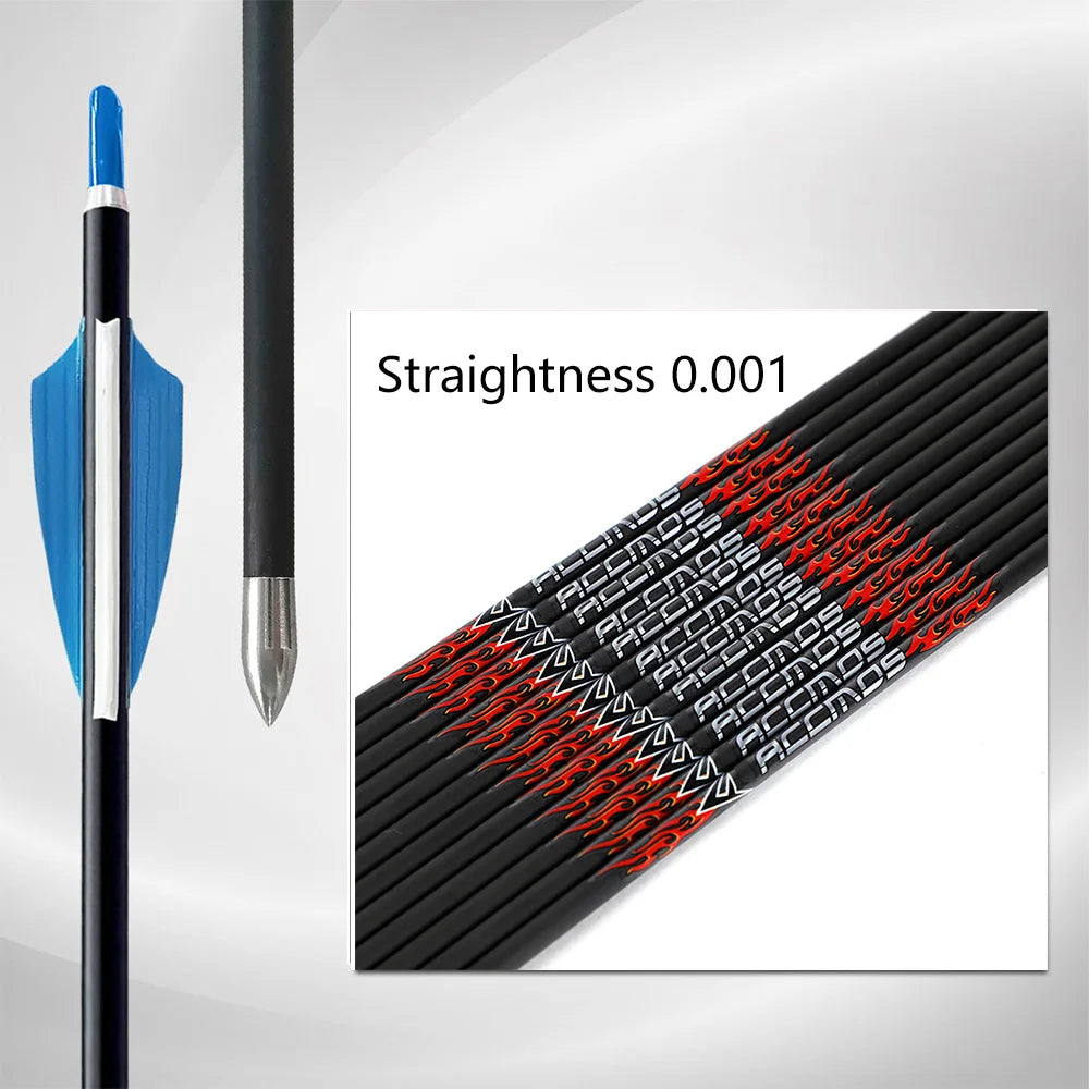 6- ID4 Straightness 0 001 Pure Carbon Arrow Sp400-1500 Recurve
