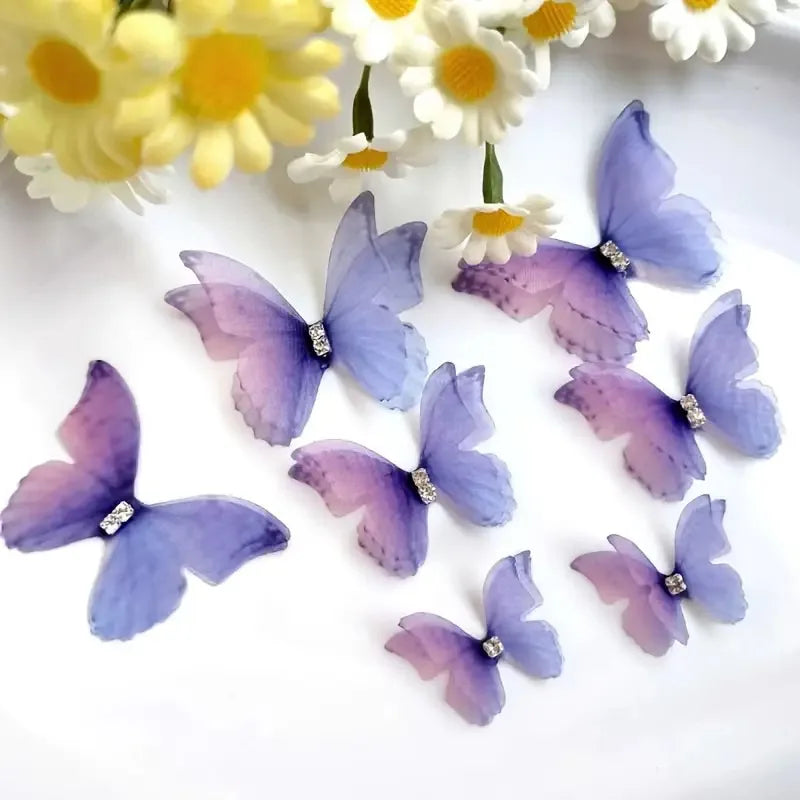 10pcs Elegant 3D Butterfly Hair Decorations – DIY Headwear & Craft Embellishments Hair Accessory Peaceful Pleasures Health and Wellness