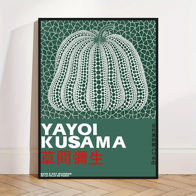 Yayoi Kusama Abstract Pumpkin Canvas Wall Art Print | Unframed