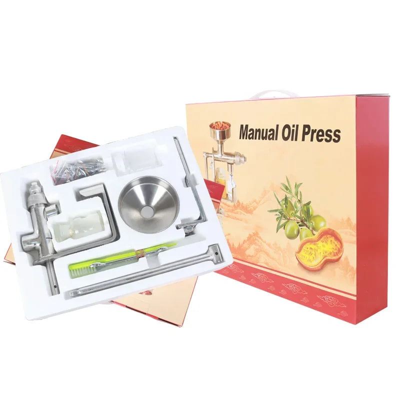 Manual Hand-Crank Oil Press | 304 Stainless Steel | 3KG
