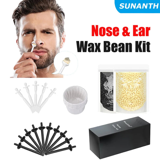 2026 Portable Nose And Ear Hair Removal Wax Bean Kit - Paper-Free Cleaning Set for Men & Women - Wax Bean Hair Removal Kit Peaceful Pleasures Health and Wellness