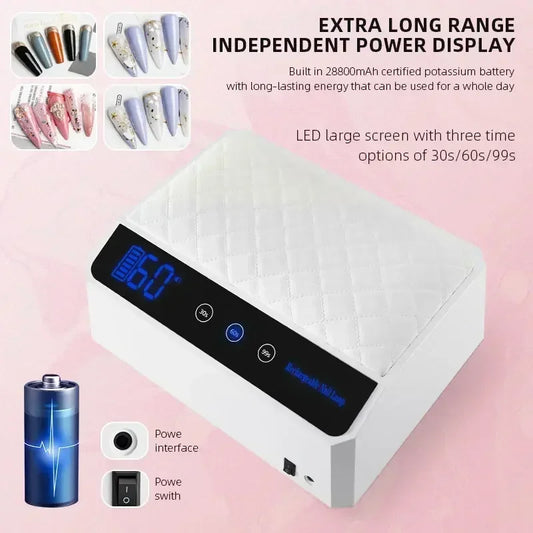 Cordless UV LED Nail Lamp 178W | 28800mAh Rechargeable Dryer UV LED Nail Lamp Peaceful Pleasures Health and Wellness