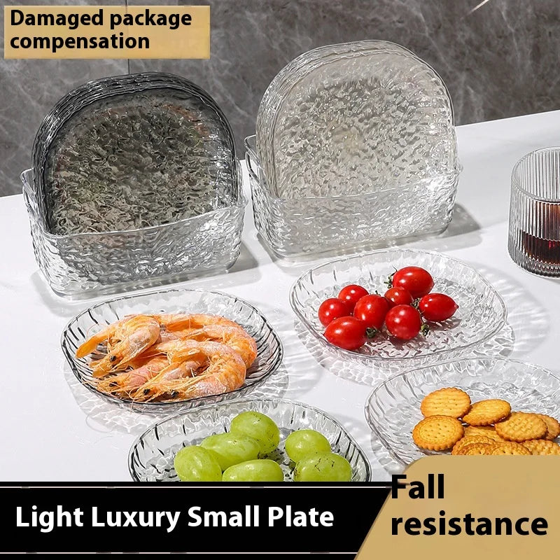 Light luxury plastic household bone spitting dishes, dining tables, garbage bone plates, small dish plates, fruit snacks, dried Peaceful Pleasures Health and Wellness