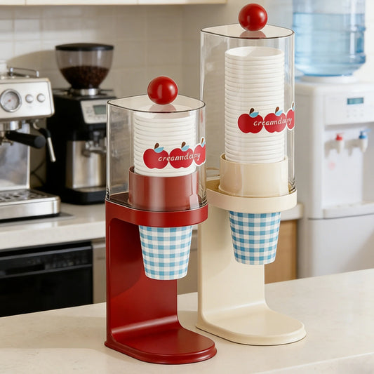 Pull-Type Cup Dispenser for Water Cooler & Bathroom | Plastic Cup Dispenser Peaceful Pleasures Health and Wellness