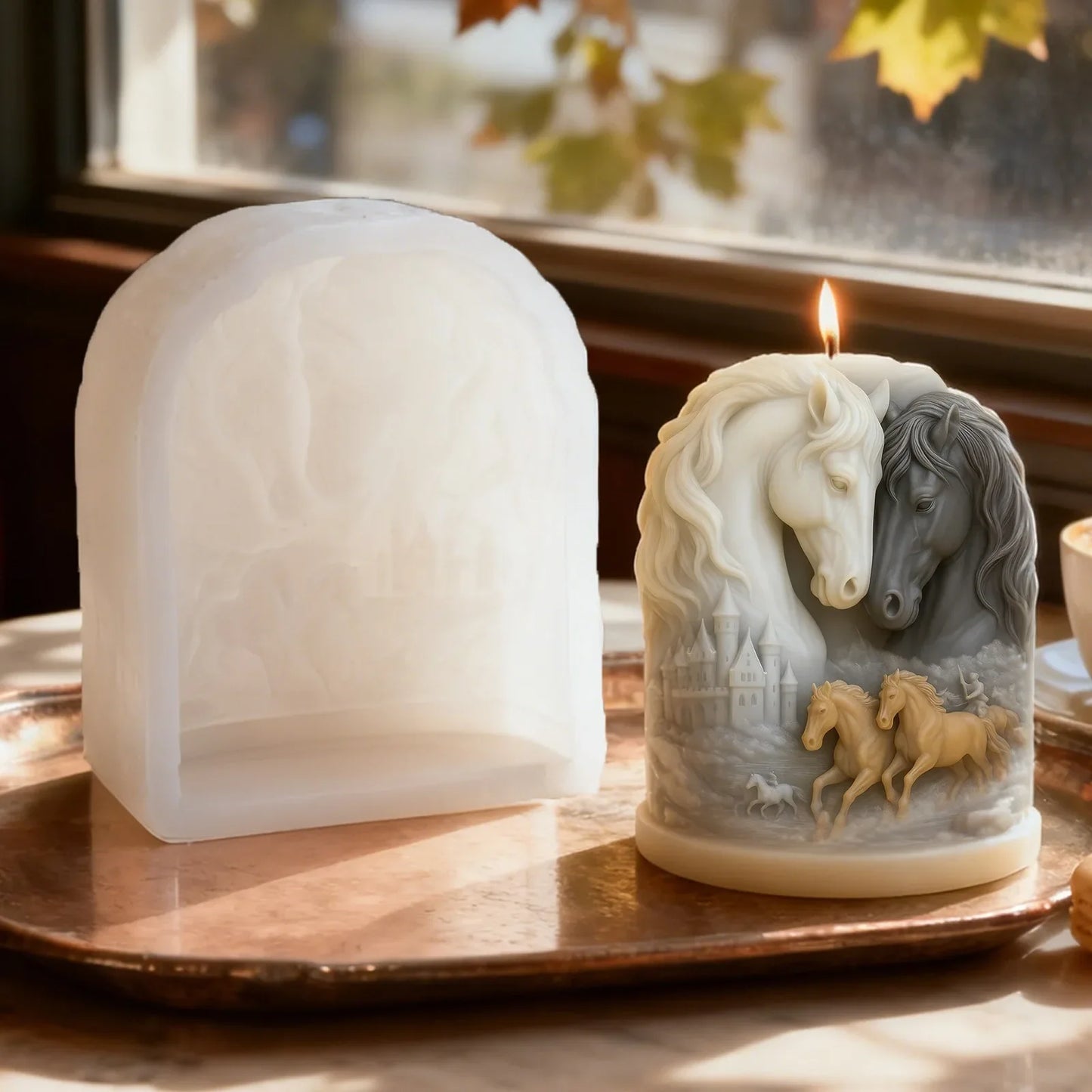 Double Horse Head Silicone Mold – Candle, Soap & Resin Craft