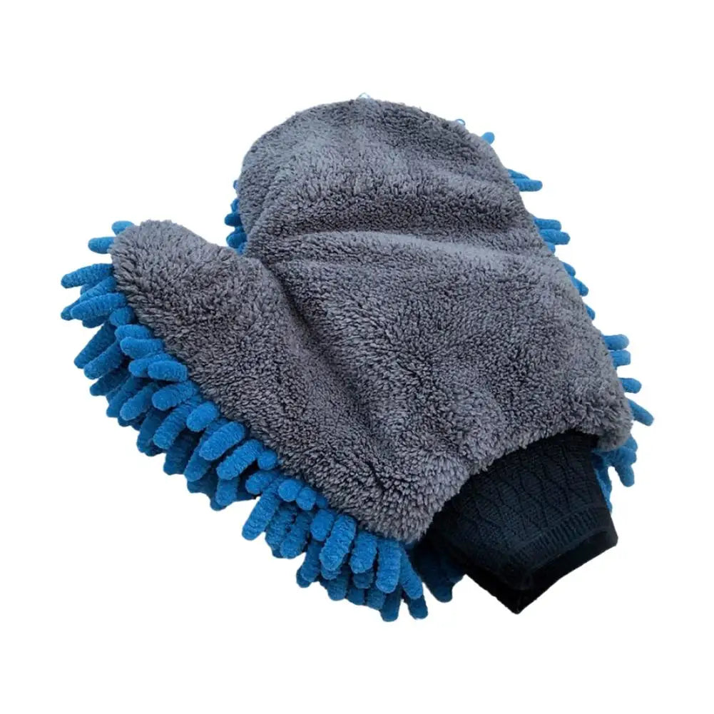 Double-Sided Chenille Microfiber Car Wash Mitt Glove 1-2 Pcs