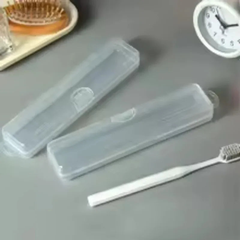 Transparent Travel Toothbrush & Toothpaste Organizer Case