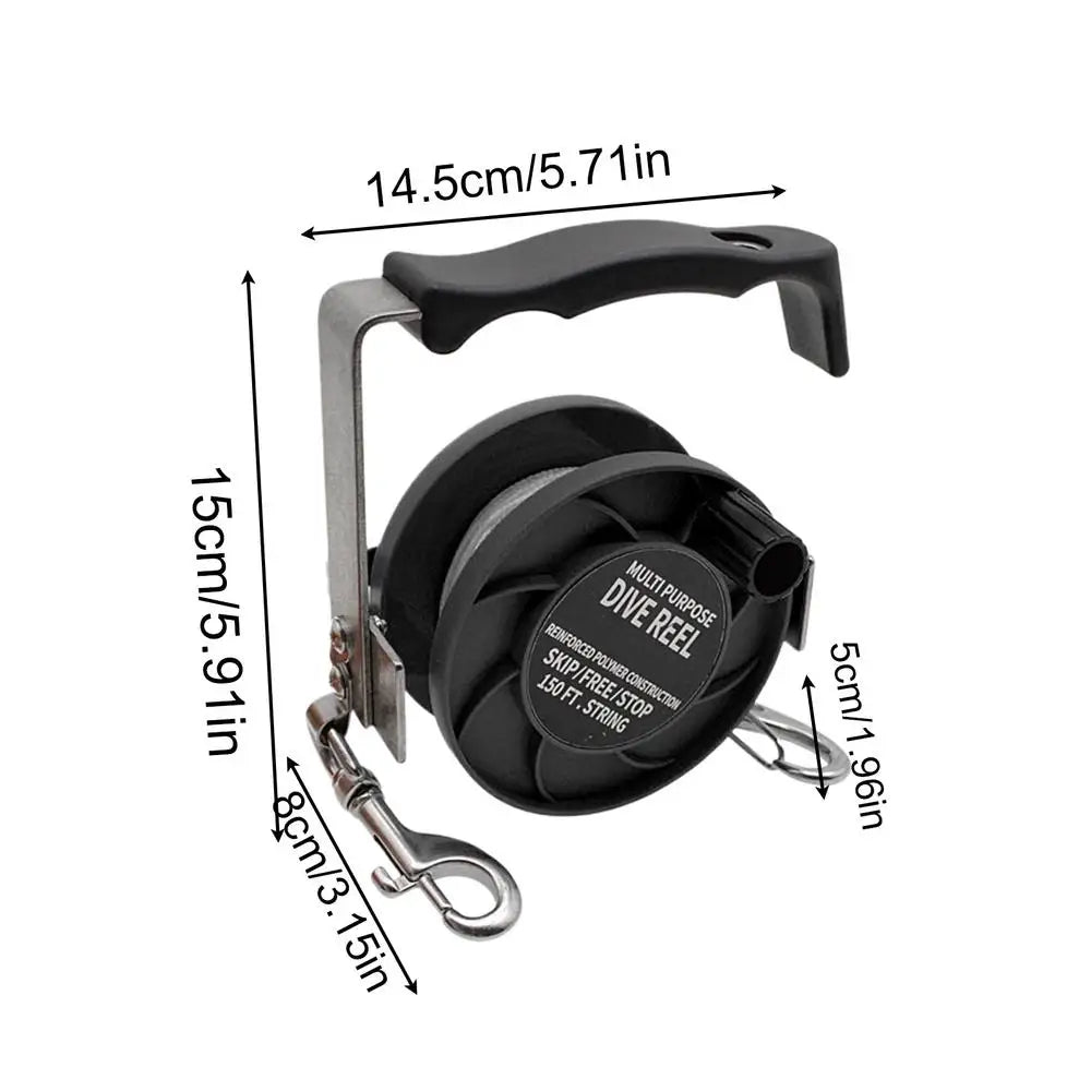 290FT Heavy-Duty Dive Reel | Nylon Rope for Diving & Spearfishing