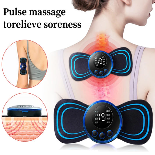 EMS Neck Massager – 8 Mode Rechargeable Cervical Pain Relief EMS Neck Massager Peaceful Pleasures Health and Wellness