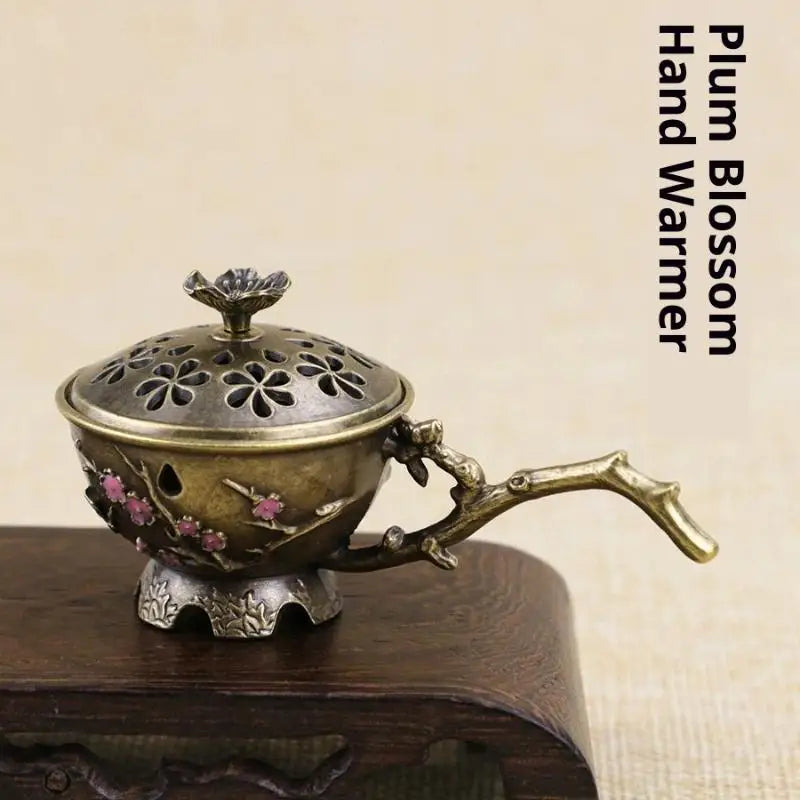 Retro Plum Blossom Incense Burner | Zinc Alloy Hollow Design Incense Burner Peaceful Pleasures Health and Wellness Default Title