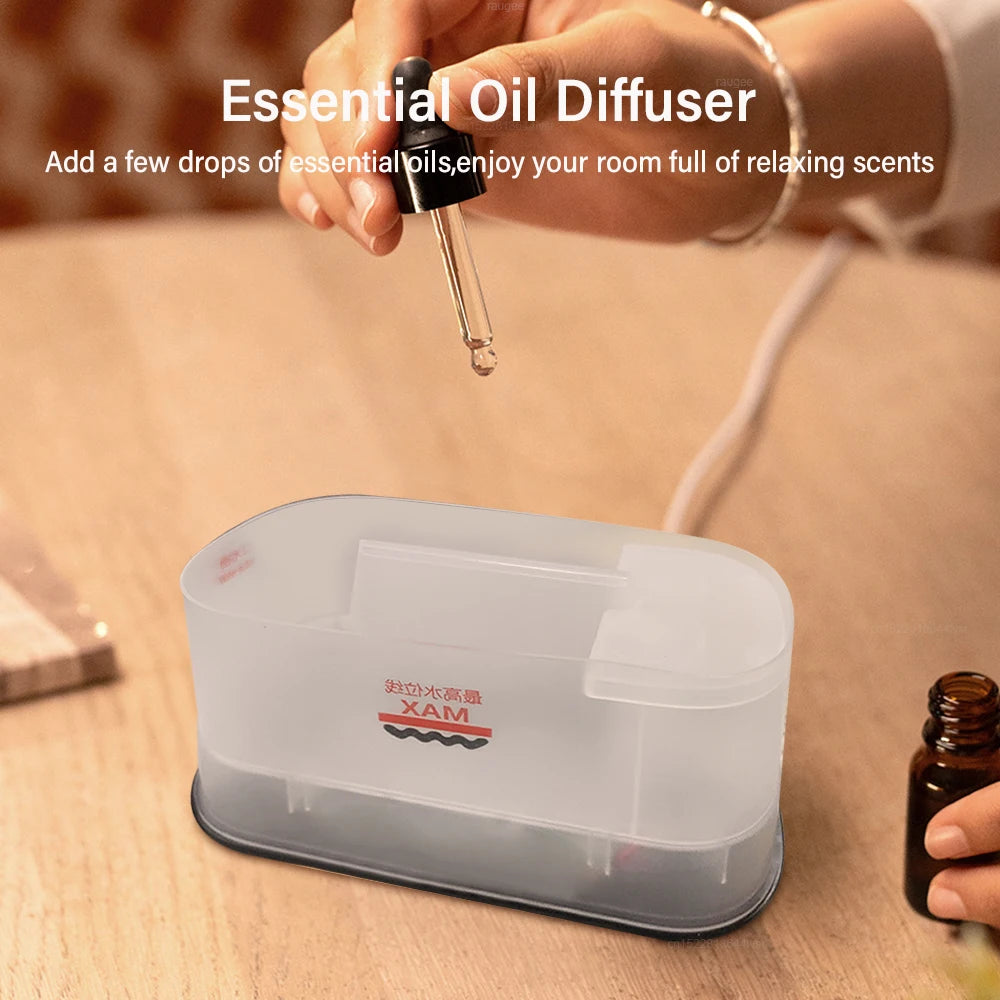 Air Aroma Humidifier USB Desktop Flame Humidifier for Home Mini Air Humidifier Fragrance Essential Oil Diffuser with Night Light Peaceful Pleasures Health and Wellness