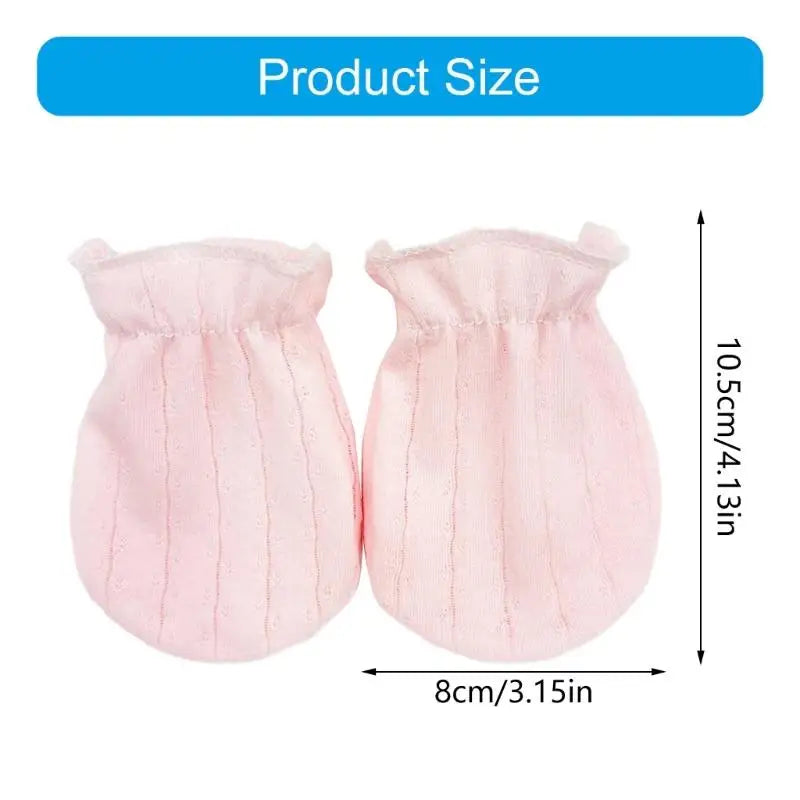 Infant Scratch Prevention Cotton Mittens – Baby Gloves 0–12M