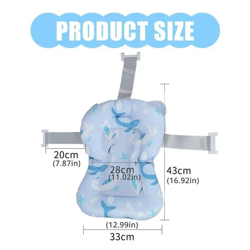 Infant Bath Mat – Ergonomic Baby Bathing Cushion 7–24 Mo